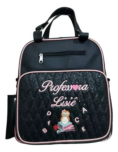 Bolsa Mochila Personalizada Professora Levar Pastas Material