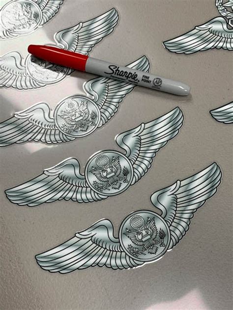 Enlisted Aircrew Wings Decal Basic Usaf Full Color Aircrew Etsy