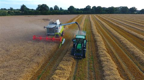 Roggen Dreschen Mit Claas Tucano John Deere Hof Butensch N