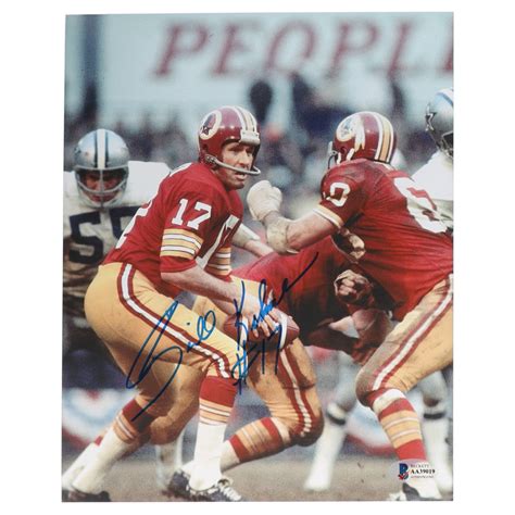 Billy Kilmer Signed Redskins X Photo Beckett Pristine Auction