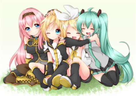 Group Hatsune Miku Kagamine Len Kagamine Rin Male Megurine Luka