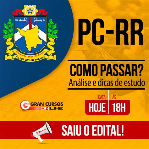 Concurso PC RR Como passar Confira uma análise completa do edital