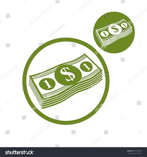 Dollars Cash Money Stack Vector Simple Shutterstock