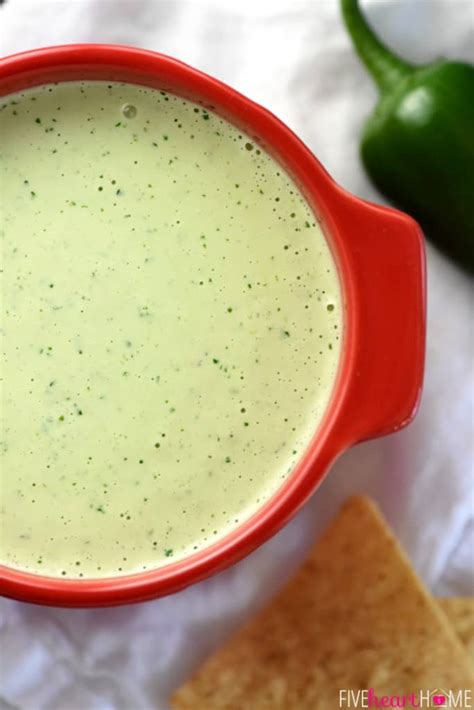 Creamy Jalape O Dip Chuy S Copycat Recipe Fivehearthome