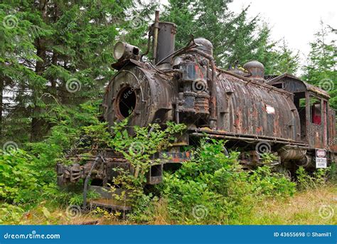 Old Rusty Steam Engine Train