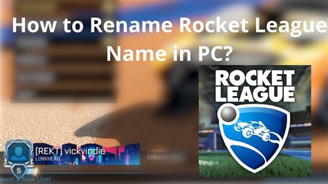 How To Rename Rocket League Name In Pc Youtube