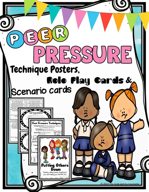 Peer Pressure Technique Posters Role Playand Scenario Cards 1