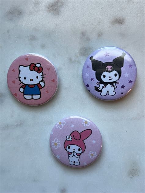 New Sanrio Button Pins Etsy