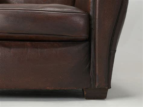 Vintage Leather Club Chair Internally Restored c1930s | Old Plank