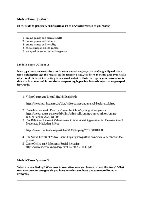 Scs 200 Module 3 In The Textbox Provided Brainstorm A List Of Keywords Related To Your Topic