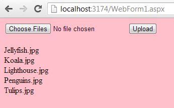 Upload Multiple Files Using FileUpload Control In ASP NET 4 5