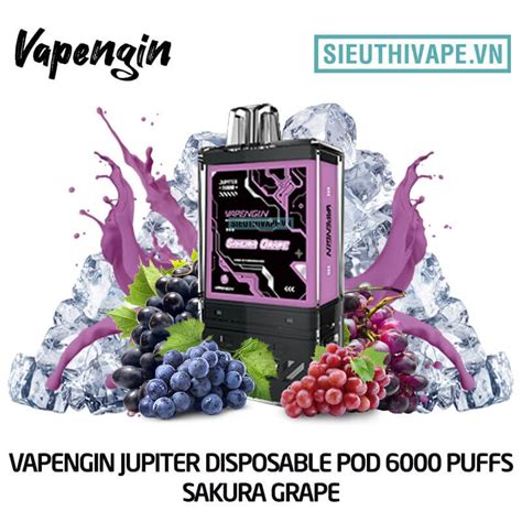 Vapengin Jupiter Sakura Grape 6000 Puffs Disposable Pod Vape Pod