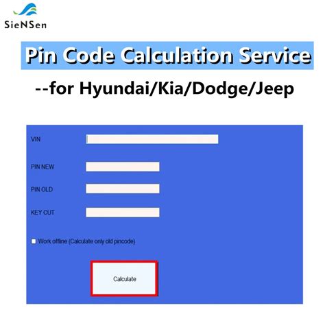 SieNSen VIN To Immo Pin Code Key Cut Code Calculation Service For