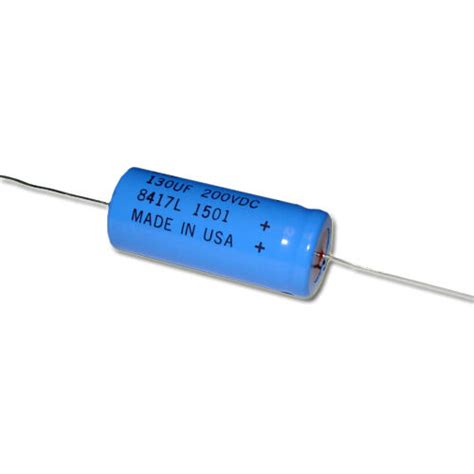 4pcs 130uF 200V DC Axial Electrolytic Aluminum Capacitor 130 UF