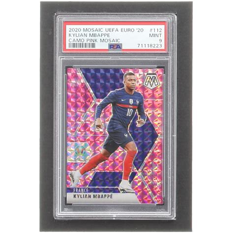 Kylian Mbappe 2020 21 Panini Mosaic UEFA Euro Mosaic Camo Pink 112