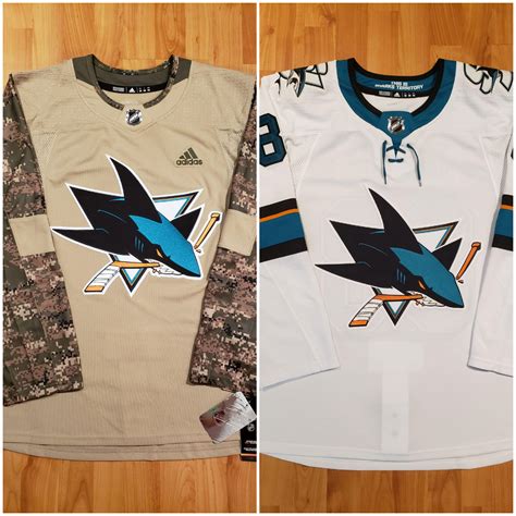 [FS] Sharks Jerseys! Military Appreciation and an away Burns : r/hockeyjerseys