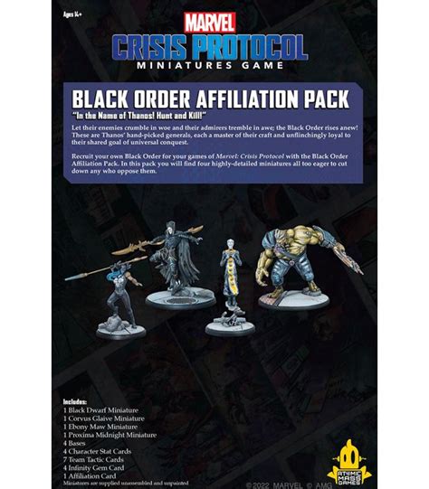 Marvel Crisis Protocol Black Order Affiliation Pack Ingl S Mathom