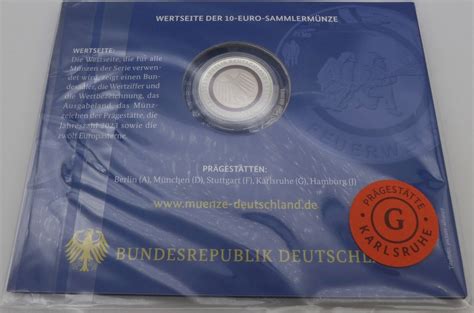 Bundesrepublik Deutschland BRD 10 Euro 2023 G 10 Euro Sammlermünze