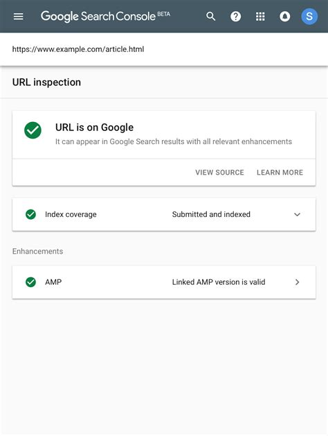 Google Search Console releases URL inspection tool