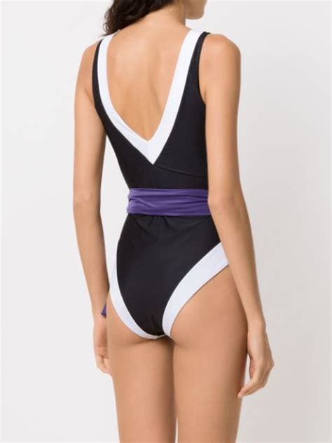 Brigitte Panelled Swimsuit Farfetch