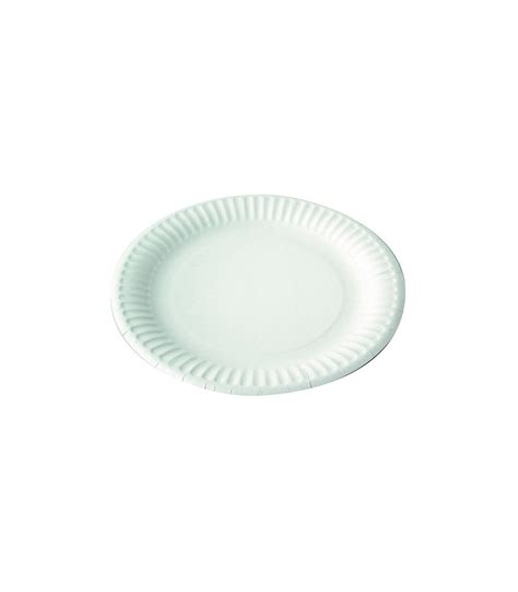 Assiette Ronde En Carton Blanc