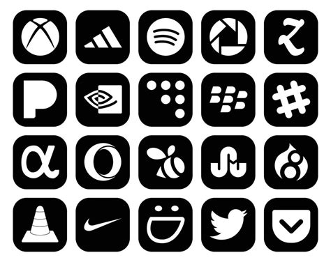 20 Social Media Icon Pack Including Media Drupal Blackberry Stumbleupon