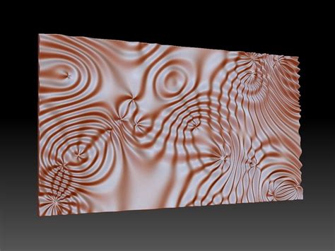 Flow 6370 Wavy 3D Relief For CNC Milling 3D Model 3D Printable CGTrader