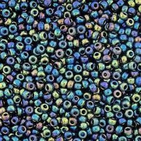 6 0 Miyuki Seed Beads Metallic Variegated Blue Iris 20gm 6 0