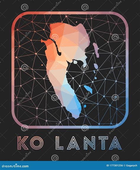 Ko Lanta Low Poly Logo Vector Illustration Cartoondealer