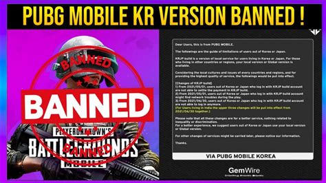 Pubg Mobile Kr Version Banned In India Pubg Kr Banned Youtube