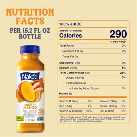 Naked Juice Mighty Mango Flavored Fruit Smoothie Blend Fl Oz Kroger