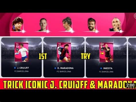 Trick To Get Iconic Maradona Cruijff Barcelona Iconic Moments Pes