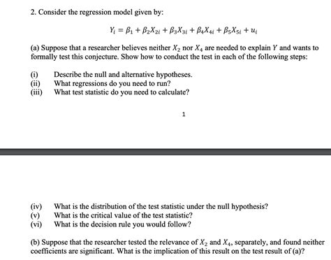 Answered 2 Consider The Regression Model Given… Bartleby