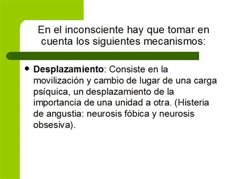 Condensación y desplazamiento en psicología ejemplos Colegio de