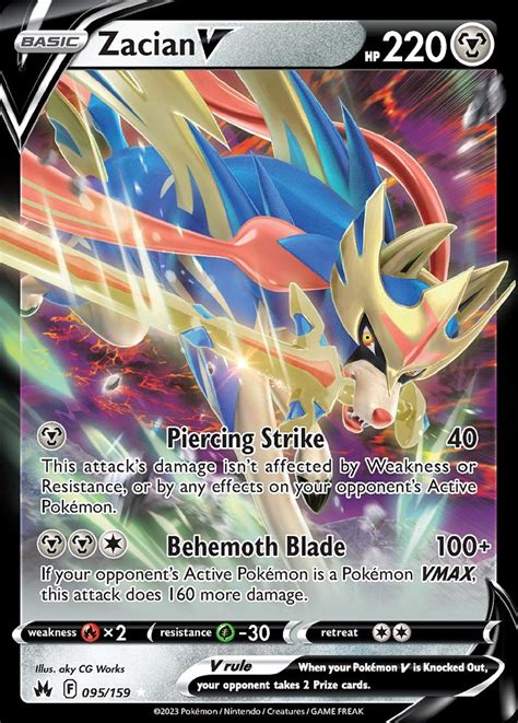 Zacian V CRZ 95 | Pokemon TCG POK Cards