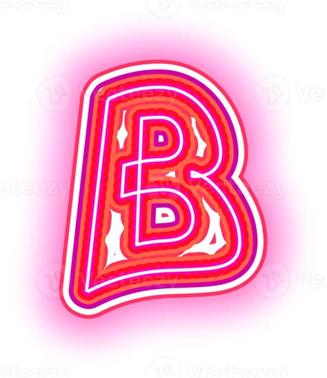 Pink Neon Letter B 33554074 PNG