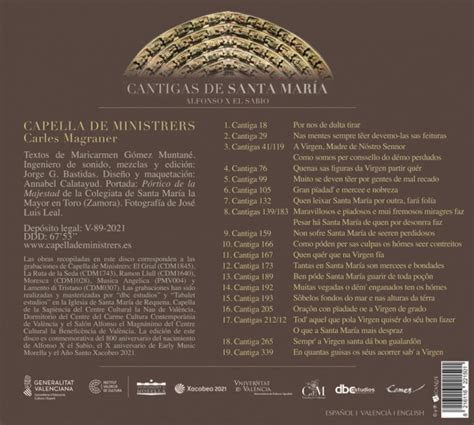 Cantigas De Santa María Capella De Ministrers