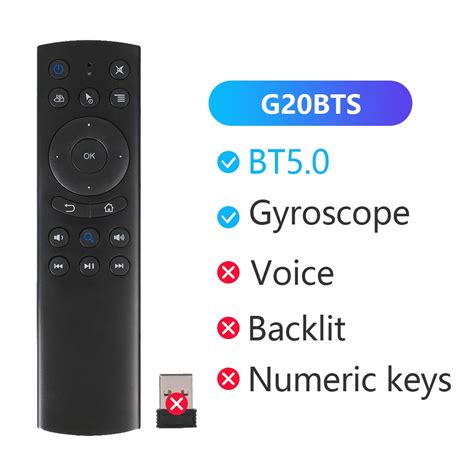 G20BTS Plus G20S Pro 2.4G Voice Backlit Smart Air Mouse Gyroscope IR ...