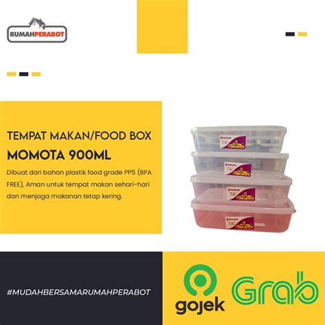 Jual Momota Tempat Makan Food Box 900ml Shopee Indonesia