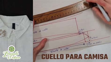 Cómo hacer el patrón de CUELLO CAMISERO Molde cuello y PIE de