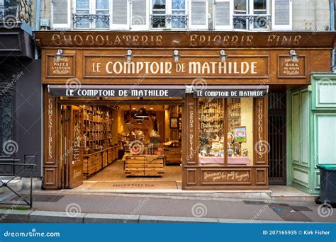 View From The Street Of Le Comptoir De Mathilde Chocolate Shop In The