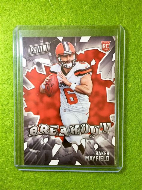 Baker Mayfield Rookie Card Browns Sp Rc 2018 Panini Baker Mayfield