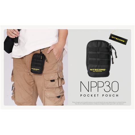 Nitecore NPP30 EDC Pocket Pouch Organizer With Snap Hook