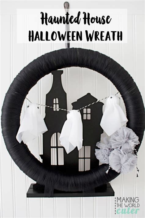 Haunted House Halloween Wreath