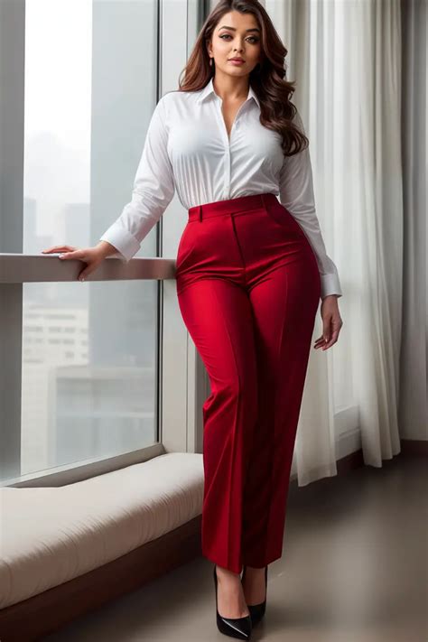 Khlo Kardashian As Corporate Lady White Satin Formal Trousers With