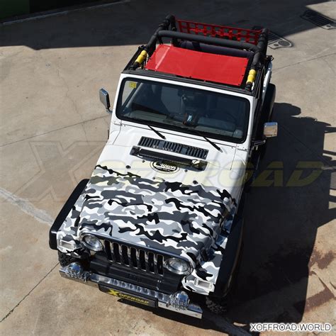 Bikini Dach Sonnennetz Rot Vorne Jeep Wrangler TJ XOST028 X Offroad