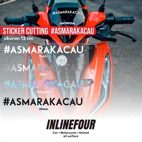 Jual Stiker Cutting Sticker Motor ASMARA KACAU Variasi Helm Mobil