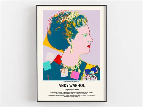 Queen Margrethe II of Denmark Pop Art by Andy Warhol - Etsy