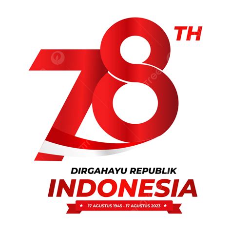 Official Logo Of Hut Ri 78 Year 2023 With Text Indonesian Flag Vector 2023 Independence Day