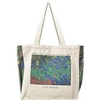 BROADREAM Canvas Tote Bag Aesthetic Shoulder Bag With Zippers And